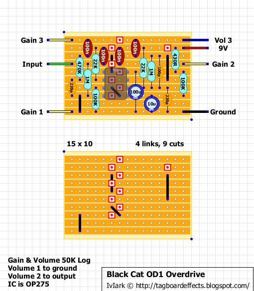 Guitar FX Layouts: Black Cat OD1 Overdrive